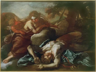 Venus treurt om de dood van Adonis