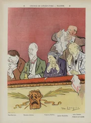 Wedstrijd bij het Conservatorium van Parijs - tragedie. Illustratie voor Le Rire