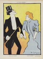 Franse toneelschrijver en librettist Francois de Croisset en zangeres en actrice Jeanne Granier