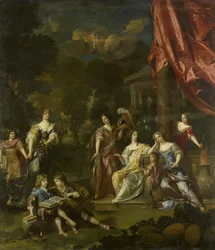 Allegoriserend portret van de kinderen van Diederic van Leyden