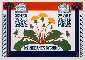Poster ter promotie van het Vrouwengebouw, eind 19e-begin 20e eeuw
