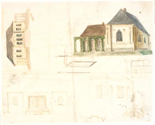 Verschillende Ontwerpen voor een Huis in een Soort Half-Gotische Stijl