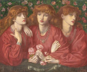 Rosa Triplex: Een drievoudig portret van May Morris, 1874