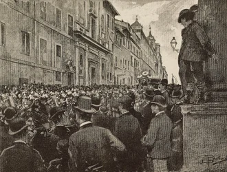 Begrafenis van Agostino Bertani (1812-1886), Italiaanse patriot en politicus, Rome, Italië