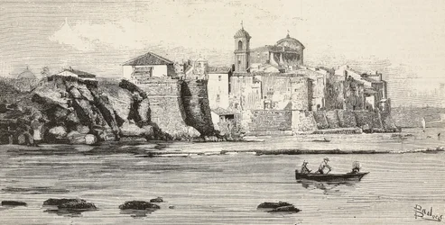 Uitzicht op Nettuno, Italië