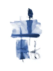 Abstracte blauwe figuur