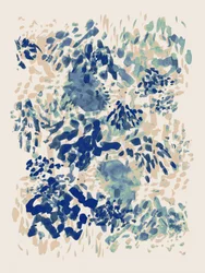 Abstracte blauwe penseelstreken