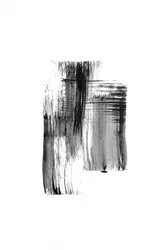 Zwarte abstracte penseelstreken