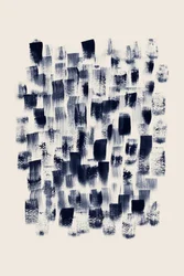Abstracte schilderijstijl in marineblauw