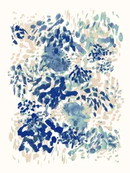 Rustgevend blauw abstract