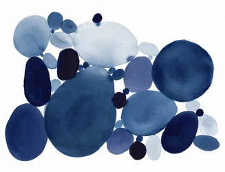 Aquarelblauwe steentjes