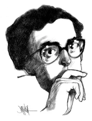 Adriano Romualdi (digitale kleurpotloodtekening)