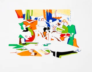Feest van Pan (Landschap), 2019 (gouache op papier)