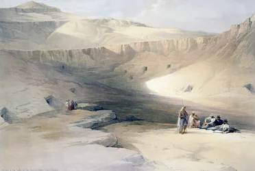Ingang van de graven van koningen in Thebe
