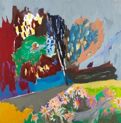 Windepijlstaart in een tuin