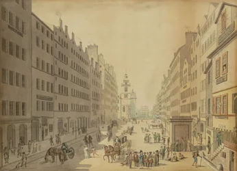 Uitzicht op de High Street van Edinburgh vanuit het oosten, 1793