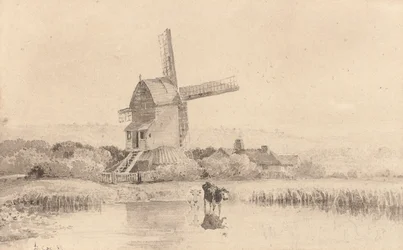 Vee dat Drinkt bij een Windmolen op Dulwich Common, 1811