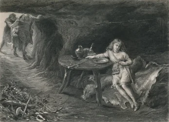 Imogen in de grot Cymbeline