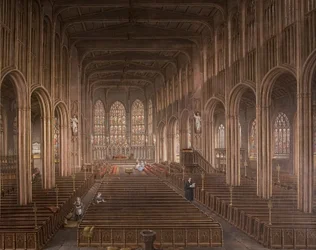 Interieur van St. Michaels Kerk, Coventry, 1862