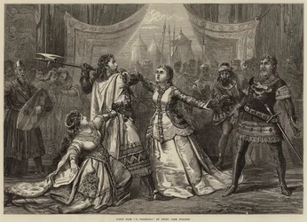 Scène uit Il Talismano, in het Drury Lane Theatre