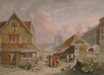 De oude vismarkt, Norwich