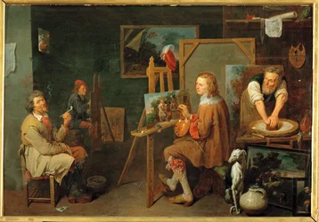 Studie van de schilder