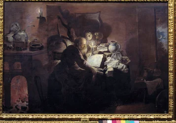 De alchemist in zijn studio