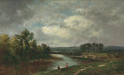 Rivier de Connecticut bij South Lancaster, New Hampshire