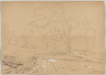 Landschap met man die vist, Conway, New Hampshire