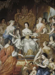 Allegorie over het voogdijbestuur van koningin-weduwe Hedvig Eleonora