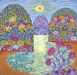 Secret Lagoon, 2016 (acryl op doek)
