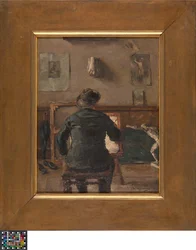 De kunstenaar in zijn atelier