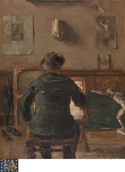 De kunstenaar in zijn atelier