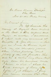 Brief van D. P. Grier, aan boord van Stoomboot Starlight, Ohio River, aan Anna McKinney, 21 november 1862