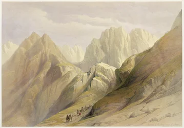 Beklimming van het Lagere Bereik van de Sinaï, 18 februari 1839, plaat 114 uit Volume III van 