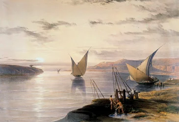 Boten op de Nijl, ca. 1838-1839