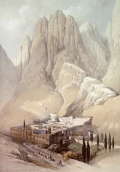 Klooster van St. Catherine met de berg Horeb, 19 februari 1839, plaat 118 uit Deel III van 