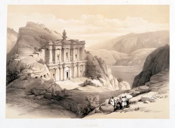 El Deir, Petra, tekening gemaakt op 08/03/1839 in 