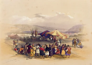 Kampement van de Pelgrims bij Jericho, 1 april 1839, uit Volume II van 