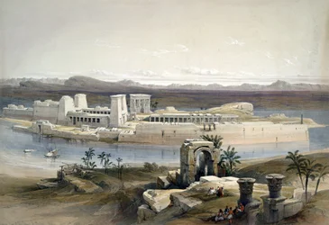 Algemeen zicht op het eiland Philae, Nubië