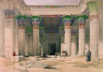 Groot portiek van de tempel van Philae, Nubië, uit 