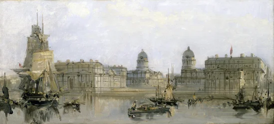 Greenwich Hospital, gezien vanaf de Theems (Engeland)