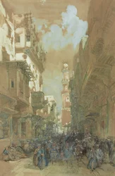 Moskee El Mooristan, Caïro, Egypte, 1838