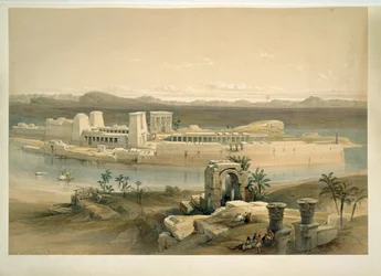 Philae-eiland, Assuan, Egypte (aquarel)