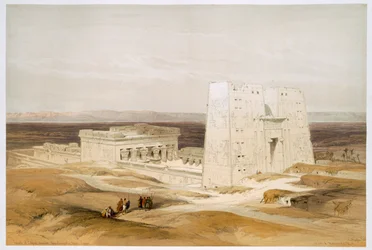 Tempel van Edfu, oud Apollinopolis, Boven-Egypte, 19e eeuw