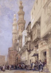De poort van Metwaley, Caïro, 1838