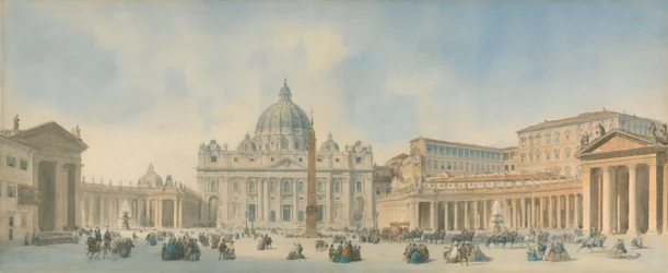 Uitzicht op de Sint-Pietersbasiliek, Rome