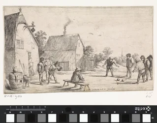 Boeren spelen jeu de boules