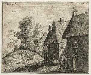 Boer praat met een vrouw