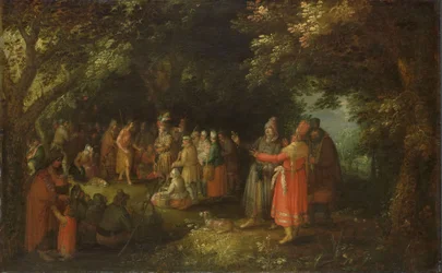 Johannes de Doper predikend